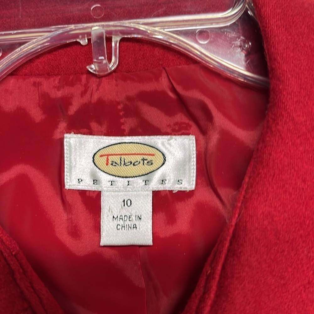 Talbots Red Double Breasted Jacket - image 3